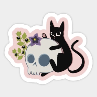 Cat & Skull Sticker